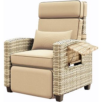 Outdoor Recliner Chairs, Reclining Patio Chairs with Extended Footrest