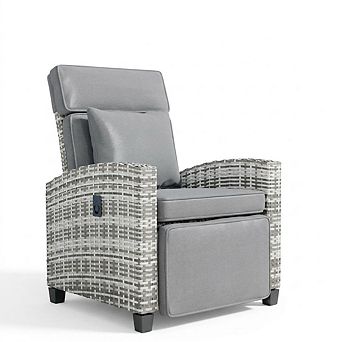 Outdoor Recliner Chairs, Reclining Patio Chairs with Extended Footrest