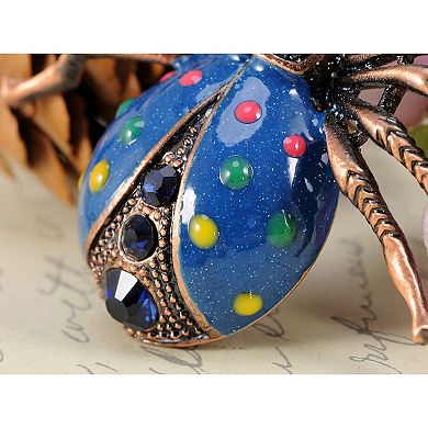 Large Jet Black Crystal Rhinestone Widow Spider Insect Bug Fashionable Pin Brooch