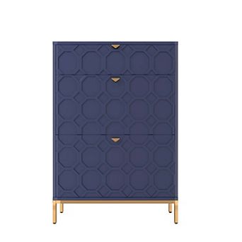 24-Pair Shoe Storage Cabinet with 3 Flip Drawers Entryway Shoe Organizer, Metal Legs