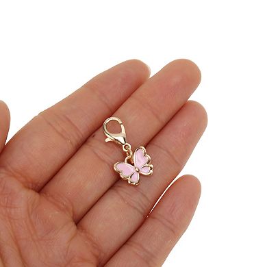 Durable Shoelace Charms Pink Gold Tone 6 Pcs