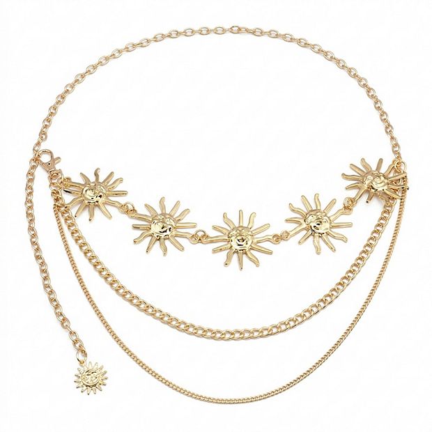 Gold Metal Link Belt - Women\'s Accessory Women Belt Gold Metal Chain Links Hip Waist New Elegant  main image 4