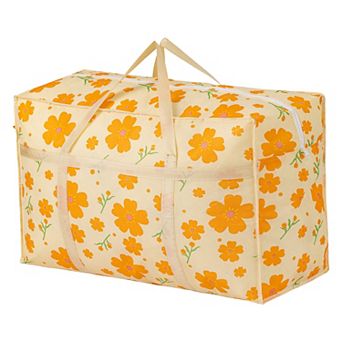 Flower Clothes Storage, Foldable Storage Bags, Moving Bags for Organizing Bedroom, Clothing