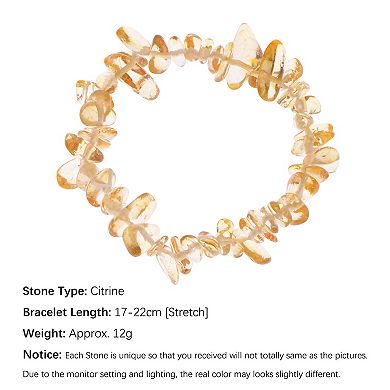 Natural Stone Chip Bracelet Irregular Gemstone Healing Crystal Quartz Bohemia Stretch Bead Bracelets