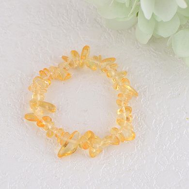Natural Stone Chip Bracelet Irregular Gemstone Healing Crystal Quartz Bohemia Stretch Bead Bracelets