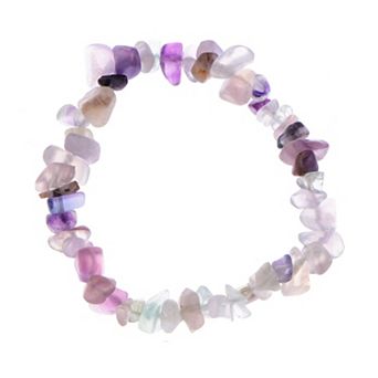 Natural Stone Chip Bracelet Irregular Gemstone Healing Crystal Quartz Bohemia Stretch Bead Bracelets