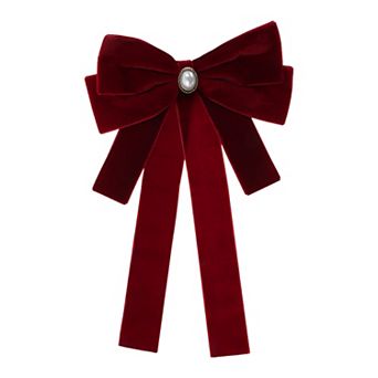 Women's Ribbon Bow Brooch Pre-Tied 1 pc