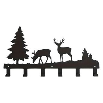 Wall-Mounted Elk Hook Metal Organizer for Keys, Clothes, and Accessories
