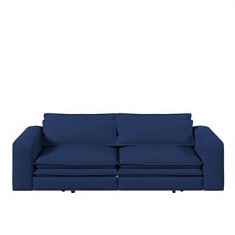 Pnronnc King Size Sleeper Sofa Bed, Convertible Pull Out Sofa with 2 Lumbar Pillows
