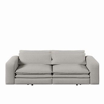 Pnronnc King Size Sleeper Sofa Bed, Convertible Pull Out Sofa with 2 Lumbar Pillows