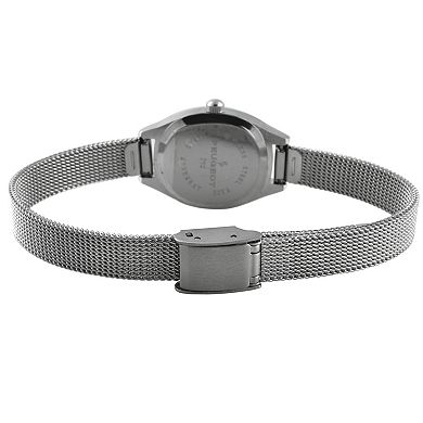 Peugeot Womens 30mm x 20mm Moon Phase Dial Watch with Self Adjustable Mesh Bracelet