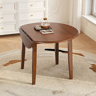 KWPZQEB 42.36Inch Extendable Dining Table for 24 People, Round Folding Wood Dining Table