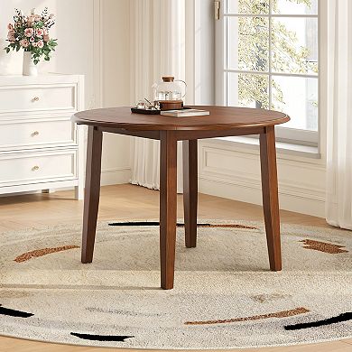 KWPZQEB 42.36Inch Extendable Dining Table for 24 People, Round Folding Wood Dining Table