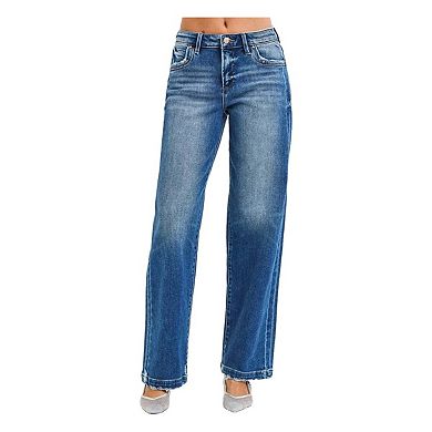 RISEN Full Size Slouchy Baggy Jeans Pocket Side Seam Detail Plus Size