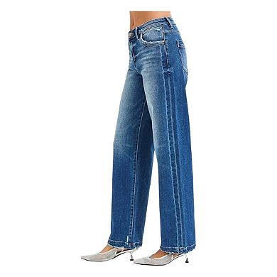 RISEN Full Size Slouchy Baggy Jeans Pocket Side Seam Detail Plus Size