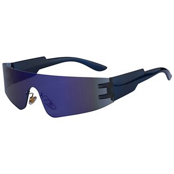 Sports Cycling Bridgeless Rimless Shield Sunglasses Outdoor Trendy Sun Glasses UV Protection