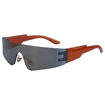 Sports Cycling Bridgeless Rimless Shield Sunglasses Outdoor Trendy Sun Glasses UV Protection