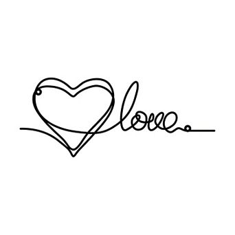 Love Heart Metal Wall Decor Minimalist Line Art for Bedroom or Entryway Wall