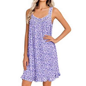 Ekouaer Nightgowns for Women Sleeveless Night gowns Victorian Sleep Dress