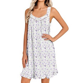 Ekouaer Nightgowns for Women Sleeveless Night gowns Victorian Sleep Dress