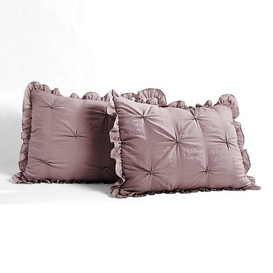 Pleated King Bedspread Set 3-Piece Set