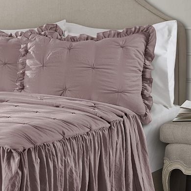 Pleated King Bedspread Set 3-Piece Set