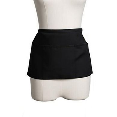 Cotton Waist Apron with Pockets Half Apron Utility Server Apron for Cooking Serving Craft Work