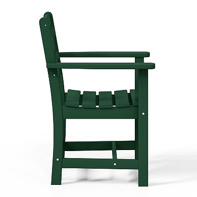 Outdoor HDPE Patio Classic Dining Arm Chair
