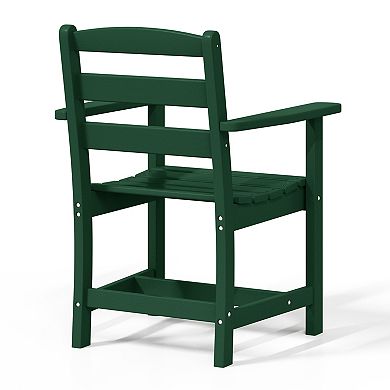 Outdoor HDPE Patio Classic Dining Arm Chair