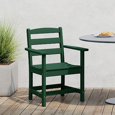 Outdoor HDPE Patio Classic Dining Arm Chair