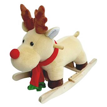 Rocking Horse Kids with Hand Puppets and Safety Belt, Dinosaur Rocking Toy, For Children 1-3 Years