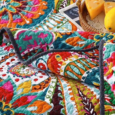 Extra-large Cotton Bohemian Print Bedspread