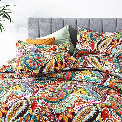 Extra-large Cotton Bohemian Print Bedspread