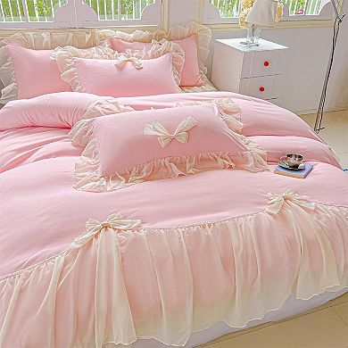 Lace Ruffle Down Quilt Cover Set
