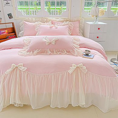 Lace Ruffle Down Quilt Cover Set