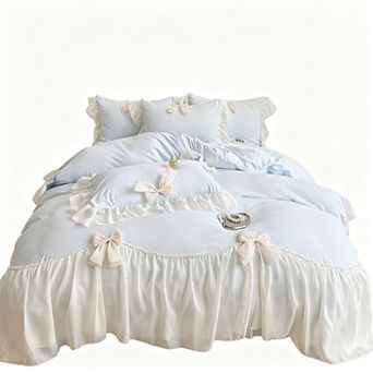 Lace Ruffle Down Quilt Cover Set