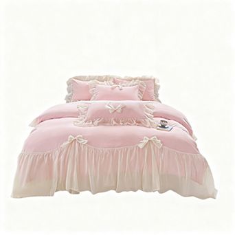 Lace Ruffle Down Quilt Cover Set