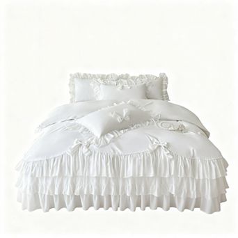 Lace Ruffle Down Quilt Cover Set