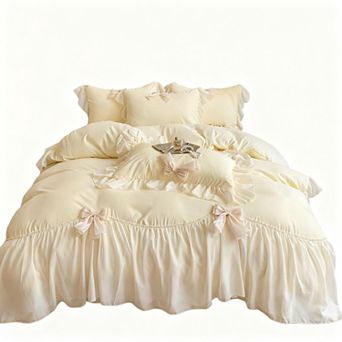 Lace Ruffle Down Quilt Cover Set