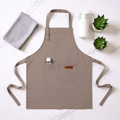 Kitchen Apron Adjustable Neck Apron with Pocket for Cooking Baking Crafting