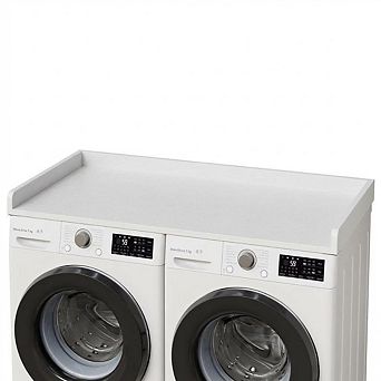 Washer Dryer Countertop, Wooden Laundry Countertop with Edge Rails, Washer and Dryer Topper