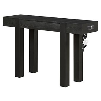 KWPZQEB Rustic Minimalist Wood Console Table with Hidden Drawer for Entryways, Living Room