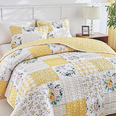 Floral Patchwork Bedspread Set, Suitable for All Seasons