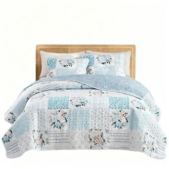 Floral Patchwork Bedspread Set, Suitable for All Seasons