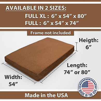 GOODSILO Memory Foam Infused Futon Mattress with Removable Washable Cover