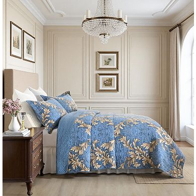 Floral Retro Lightweight Three-Piece Bedspread Set