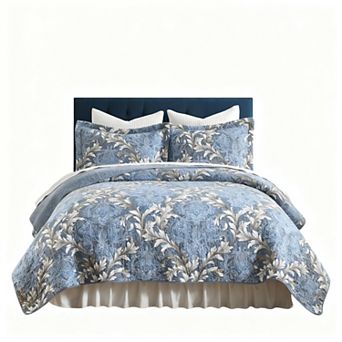 Floral Retro Lightweight Three-Piece Bedspread Set