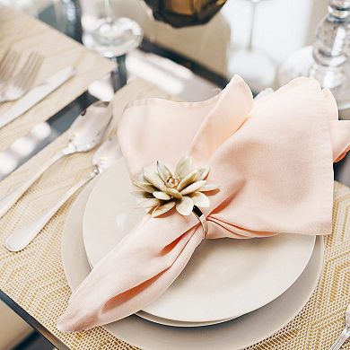 Marble Napkin Ring Set of 6 Country Style Tabletop Decoration