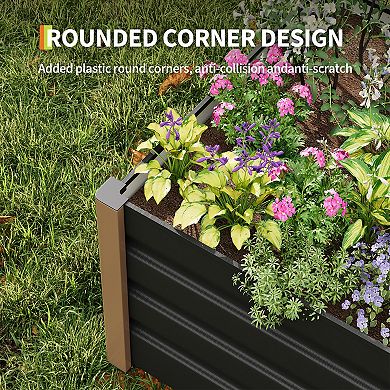 6.5x2.5x1.3 ft Deep Raised Garden Bed Planter Box, Heavy-Duty Aluminum Alloy, Rust-Resistant