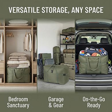 1 Pack Clothes Storage, Oxford Storage Bag, Moving Bag for Organizing Bedroom, Storage with Handles